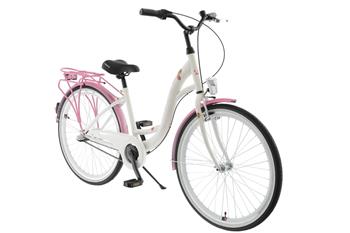Rower Miejski Kands 26 Giulia 2022 biało-różowy rama 15 cali